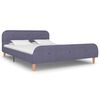 vidaXL Bedframe zonder matras 135x190 cm lichtgrijs