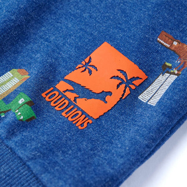 Kindertrui 92 gem&ecirc;leerd donkerblauw