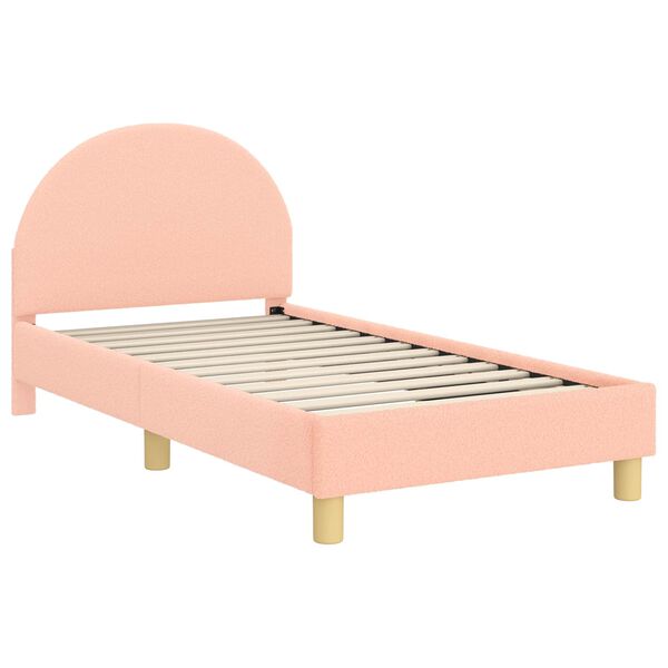 vidaXL Bedframe voor kinderen met hoofdbord Roze 80 x 160 cm