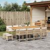 vidaXL 13-delige Tuinset met kussens poly rattan beige