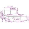 vidaXL Bedframe met Gevoerd Hoofdgedeelte Lichtgrijs 120 x 200 cm