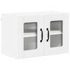 vidaXL Wandglas cabinet LUCCA Wit 60 x 31 x 40 cm Bewerkt hout