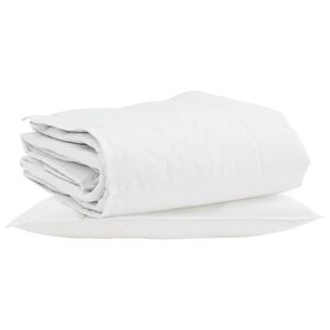vidaXL Winter Dekbed met kussen 2 st Wit Donsveertjes