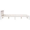 vidaXL Bedframe extra lang zonder matras grenenhout wit 140x220 cm