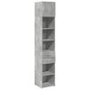 vidaXL Opbergkast smal 40x42,5x225 cm bewerkt hout betongrijs
