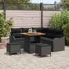 vidaXL Tuin Sofa Set 8 pcs Zwart poly rattan