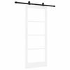 vidaXL Schuifdeur ORKDAL Wit 83 x 202 cm Massief grenenhout en glas