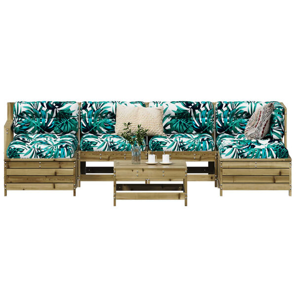 vidaXL 7-delige Loungeset geïmpregneerd grenenhout