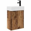 vidaXL Badkamermeubel met kraan Oud hout 45,5 x 22,5 x 84 cm