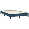 vidaXL Boxspring met matras en LED fluweel donkerblauw 120x200 cm