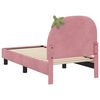 vidaXL Peuterbedframe met hoofdbord Roze 70 x 140 cm Fluweel