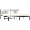 vidaXL Bedframe met hoofdbord metaal zwart 193x203 cm