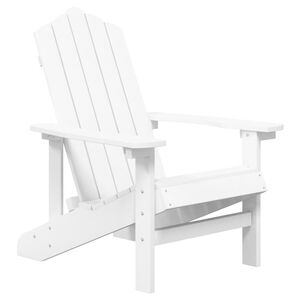 vidaXL Tuinstoel Adirondack HDPE wit