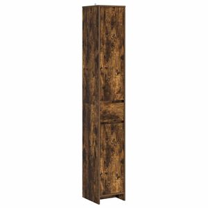 vidaXL Badkamerkast Gerookt eiken 30 x 33 x 190 cm Bewerkt hout