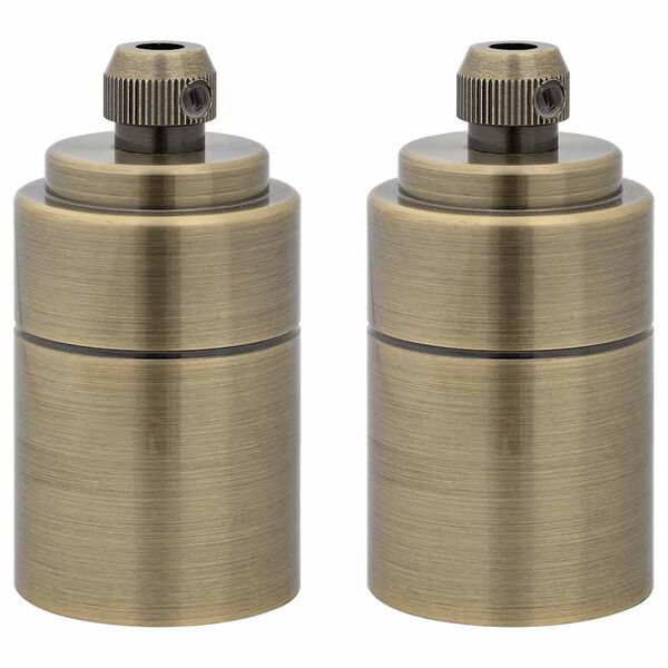 vidaXL Lamphouders 2 st brons E27