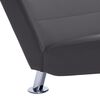 vidaXL Chaise longue met kussen kunstleer grijs