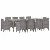 vidaXL Tuin Eetset 11 pcs Lichtgrijs Polypropyleen