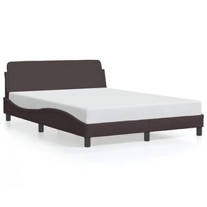 vidaXL Bedframe "Dover" 120x200 cm stof donkerbruin