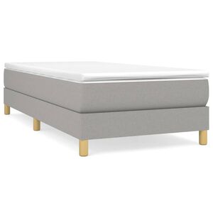 vidaXL Boxspring bed 90x190 cm stof lichtgrijs