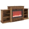 vidaXL Elektrische haard Oud hout 140 x 30 x 67 cm Bewerkt hout