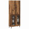 vidaXL Hoge kast Oud hout 69,5 x 34 x 180 cm Bewerkt hout