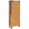 vidaXL Hoge kast met lade Oudhout 69,5 x 34 x 180 cm Bewerkt hout