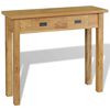 vidaXL Wandtafel massief teakhout 90x30x80 cm