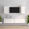 vidaXL Tv-meubelen 4 st massief grenenhout wit