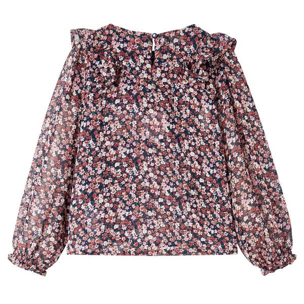 Kindershirt met lange mouwen 140 donkerroze