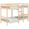 vidaXL Stapelbedframe zonder matras massief grenenhout 90x200 cm