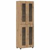 vidaXL Hoge kast FLORIN Artisan Eiken 60 x 35 x 182 cm Bewerkt hout