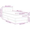 vidaXL Boxspringbed met matras Donkergrijs 100 x 200 cm Fluweel
