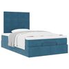 vidaXL Ottoman bed met matrassen 120x190cm fluweel donkerblauw
