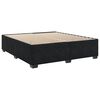 vidaXL Boxspring met matras fluweel zwart 180x200 cm