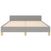 vidaXL Bedframe zonder matras stof lichtgrijs 140x200 cm