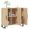 vidaXL Dressoir 90x34x80 cm bewerkt hout sonoma eikenkleurig