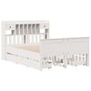 vidaXL Bed met boekenkast zonder matras grenenhout wit 160x200 cm