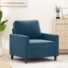 vidaXL Fauteuil 60 cm fluweel blauw