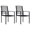 vidaXL Tuinstoelen 2 st PVC-rattan zwart