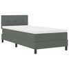 vidaXL Boxspring bed met matras Donkergrijs 80 x 200 cm Stof