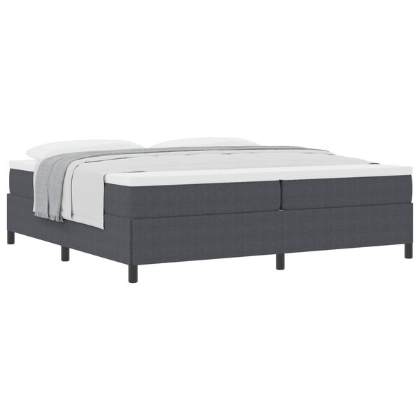 vidaXL Boxspringbed Donkergrijs 200 x 200 cm Fluweel