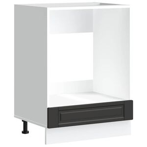 vidaXL Ovenkast "Porto" bewerkt hout zwart