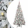vidaXL Kunstmatige Inklapbare Kerstboom Wit 210 cm PE en PVC