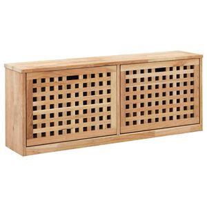 vidaXL Schoenenopbergbank 94x20x38 cm massief walnotenhout