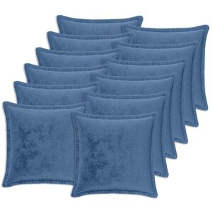 vidaXL Kussen met kussen HOUTEN 12 st Lichtblauw Flanel