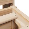 vidaXL Bedframe zonder matras massief grenenhout 135x190 cm