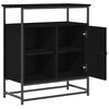 vidaXL Dressoir Zwart Eiken 69 x 35 x 80 cm Bewerkt hout