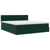 vidaXL Ottoman bed met matras en LED's 180x200 cm fluweel donkergroen