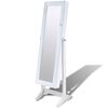 Sieradenkast met spiegeldeur en LED-lamp (wit)