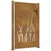 vidaXL Poort grasontwerp 100x125 cm cortenstaal